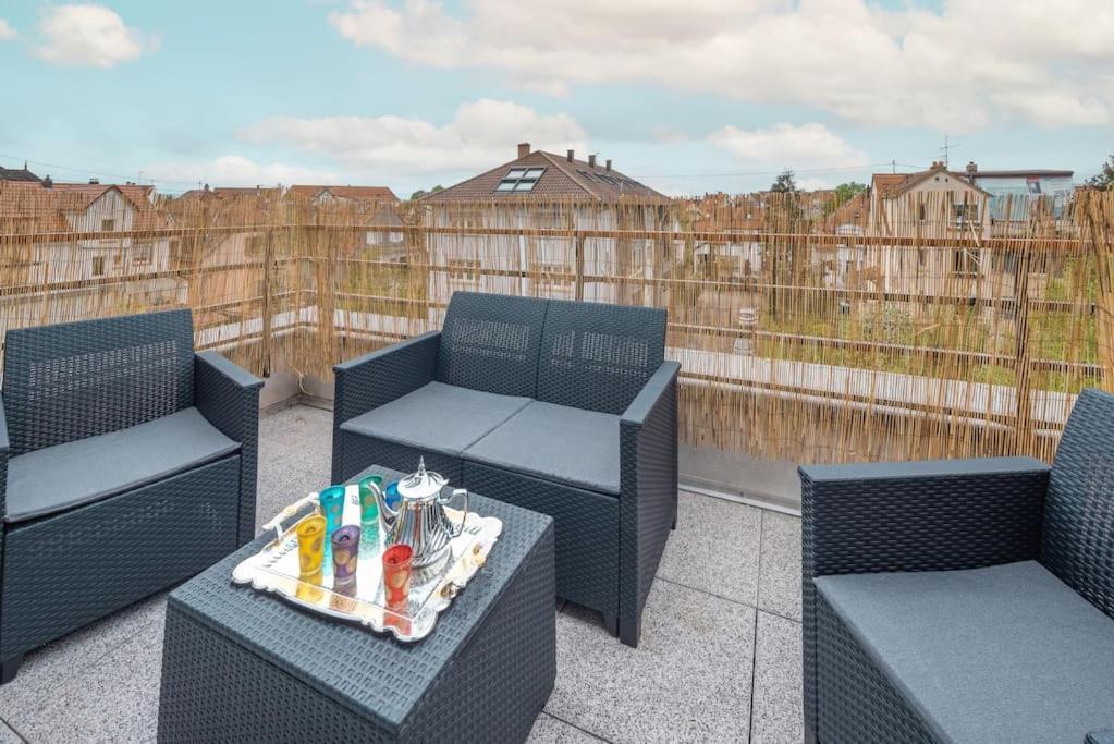 Appartement L'Excellence-8Min Aeroport-Terrasse-Parking Prive à Lingolsheim Extérieur photo